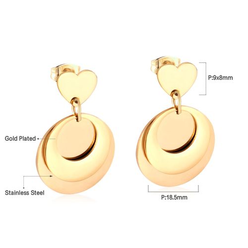 Boucles D'oreilles Pendantes Rondes En Acier Inoxydable Bijoux Corens, Coquillage Blanc Et Noir, Design Goutte De Lune Ovale Or, Pendentifs Chim2023