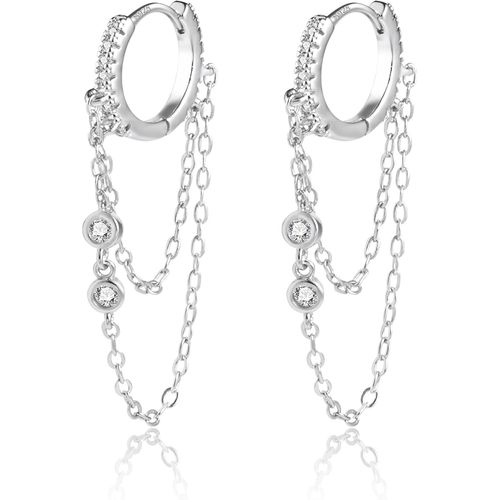Boucles D'oreilles Pour Femmes Avec Pompons,Ondulantes Et Drapes,tincelantes Et Accrocheuses,Argent Sterling S925/Plaqu Or 14 Carats,Hypoallergniques.[X2188]