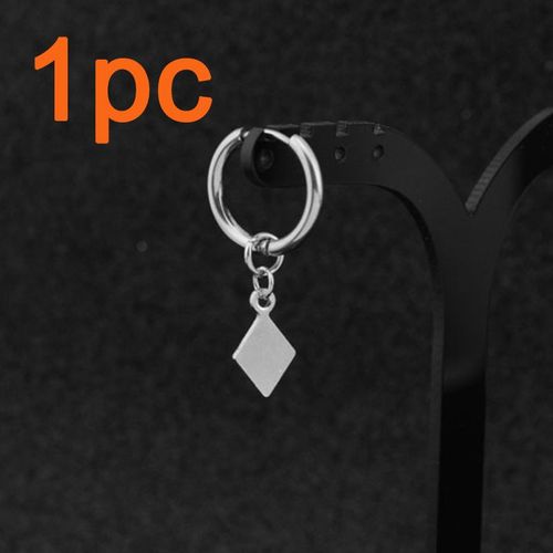 Boucles D'oreilles Punk En Acier Inoxydable Pour Hommes, Hip Pop Rock, Cne De Verrouillage Unique En Forme De U, Boucles D'oreilles Pour Hommes, Bijoux De Piercing De Couleur Argent
