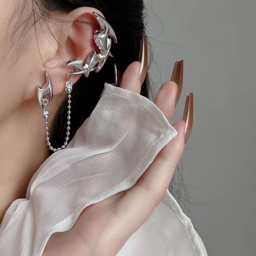 Boucles D'oreilles Punk Spider Claws Pour Femmes, Pas De Piercing, Rinitialisation D'oreille En Cristal Noir, Boucle D'oreille Araigne Fonce, Bijoux, Goth, Animal, 1pc