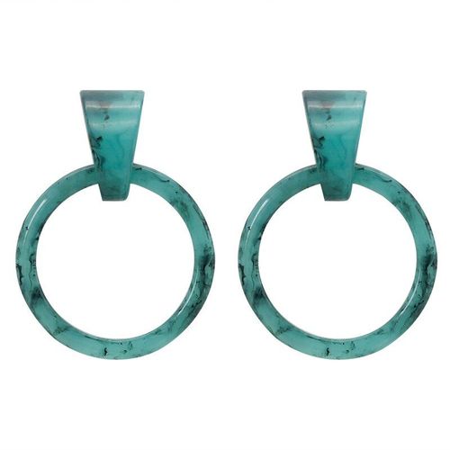 Boucles D'oreilles Rondes En Acrylique Exagres Pour Femmes, Pendentif En Rsine Colore Gomtrique, Bijoux De Fte