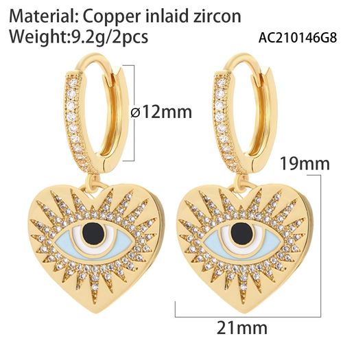 Boucles D'oreilles Turques Mauvais ?Il Bleu Pour Femmes, Micro Pav Cz Goth Serpent Piercing Dangle CorEn, 2022 Cuivre Cz