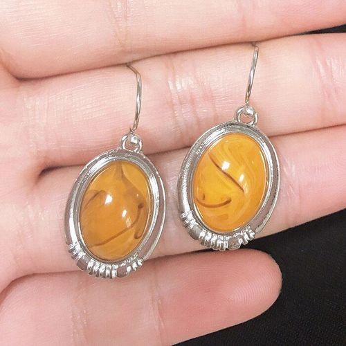 Boucles D'oreilles Vintage En Grande Rsine Jaune Goutte D'eau Pour Femmes, Bohme Mode Bijoux Simple Cristal Dangle Breloque Z4m016
