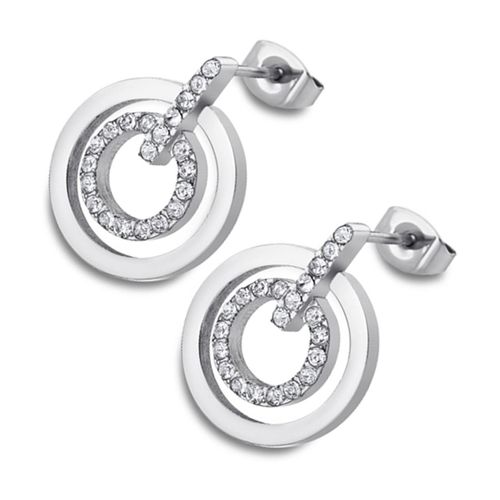Boucles Doreilles Lotus Style Argent Ls1868-4/1 Boucles Doreilles Clous Femme Acier Inoxydable Jls1868-4-1