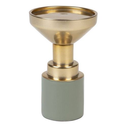 Bougeoir Glam Vert S Zuiver Porte-Bougie Tendance Dcoration  Poser En Mtal Vert Et Couleur Laitonn?E 9x9x14cm