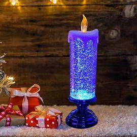 Bougie sans flamme à LED, bougies scintillantes à piles, bougie en cristal  colorée, veilleuse artisanale, décoration de la maison de Noël.