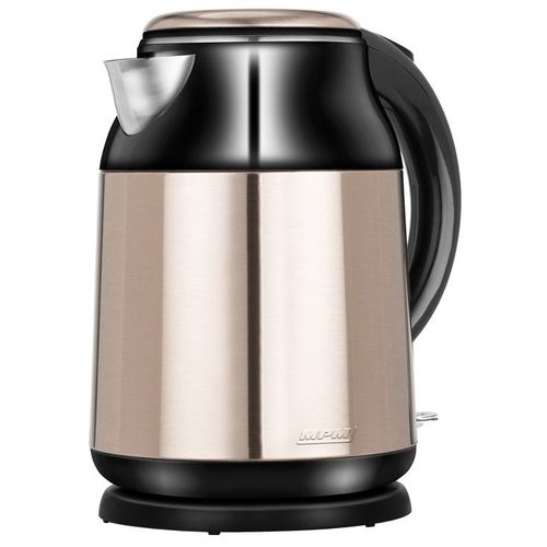 Bouilloire lectrique de 1,7 Litre, Acier Inoxydable sans BPA, Rsistance Cache, 2000W, Noir/Argent, MPM, MCZ-91M
