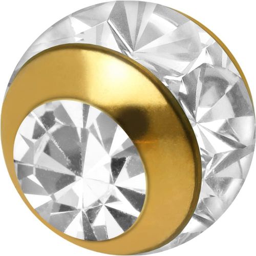 Boule  Visser Universelle En Acier Inoxydable Epoxy + Embouts De Piercing En Cristal De Rechange