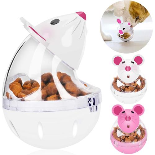 Boule De Nourriture Pour Chat Dispensing Jouet Pour Animaux Slow Feed Souris Tumbler En Forme De Balle De Traitement De Chat Balle Pour Animaux De Compagnie