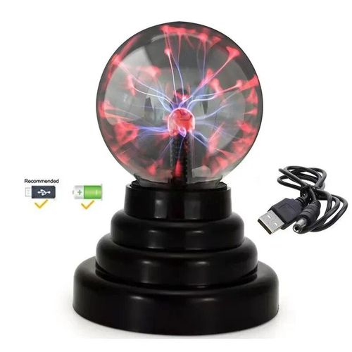 Boule De Plasma lectrostatique Usb Sensible Au Toucher,Lampe En Cristal Magique,Sphre Lumineuse,Jouet De Bureau,Fte De Nol - Type 1pc