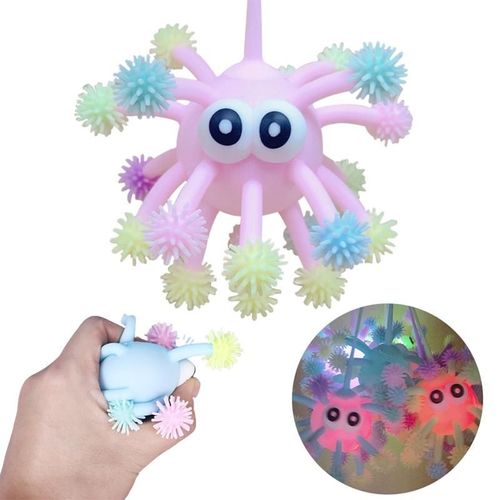 Boule De Poisson Bouffante De 5 Pouces Pour Soulager Le Stress, Jouet Sensoriel, Yeux Bombs, Flocon De Neige Lumineux, Jouet De Dcompression Lgre