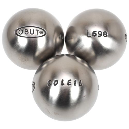 Boules De Ptanque Obut Soleil 110 Tendre 73 Mm Gris 57319