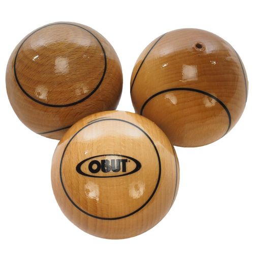 Boules De Ptanque Obut Tripellette Bois 65mm Marron 90498