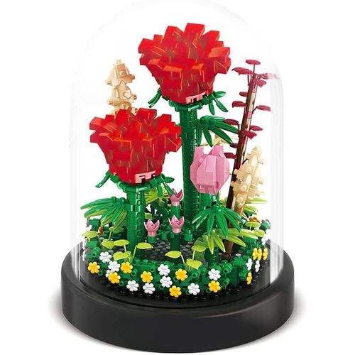 Bouquet de Fleurs en Lego,Lego Bouquet de Fleurs Sauvages,Bloc de Construction Fleurs