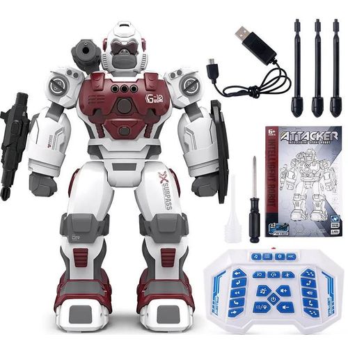 Bourgogne - Robot  dtection de geste, Spray, tlcommande, lancement de projectiles, Puzzle, illumination, programmation intelligente, jouet RC pour enfants