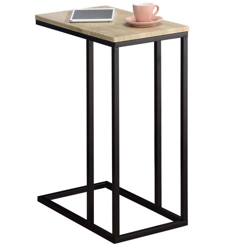 Bout De Canap Debora Table D'appoint Table  Caf Table Basse De Salon Cadre En Mtal Noir Et Plateau En Mdf Dcor Chne Sonoma