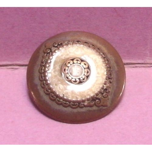 Bouton  Queue Bomb 2 Tons Cuivre Jaune / Rsine Nacre cru -  Motif Sur Parties 