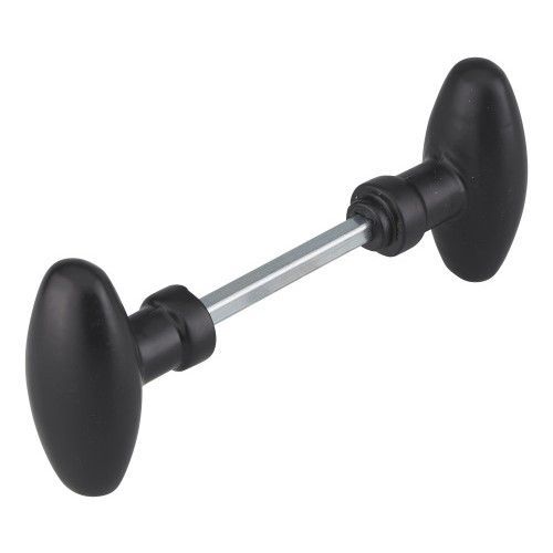 Bouton De Grille Double - Ovode - Carr De 6 Mm - Finition Noire Fth Thirard