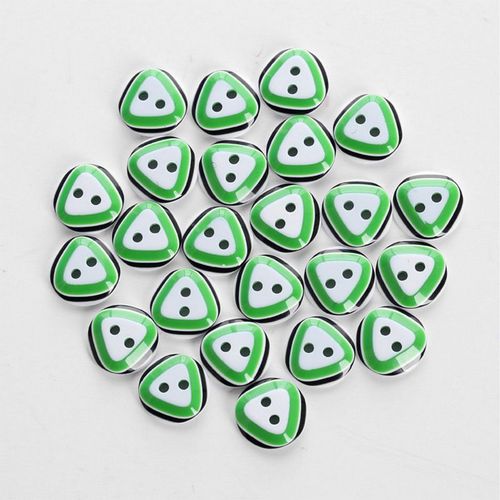 Bouton En Rsine Motif Triangle Rond Bouton Mignon Boutons De Chemise A Deux Boutons Bicolores 24pcs, 07- 07- Motif Triangle Rond 12,5 Mm - Peinture Triangle