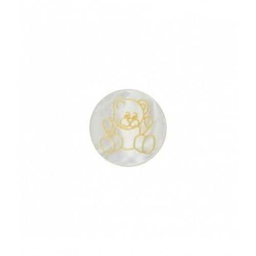 Boutons Ronds Ourson  Queue Jaune 14 Mm X 3 - Union Knopf Jaune