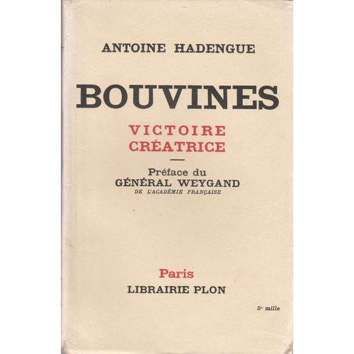 Bouvines, Victoire Cratrice   de antoine Hadengue  Format Broch 