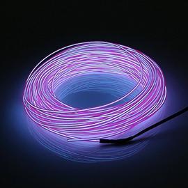Boveution 20M El LED Flexible Tube Souple Fil Neon Glow Voiture Corde Bande  Lumière Noël Décor DC 12V-Violet