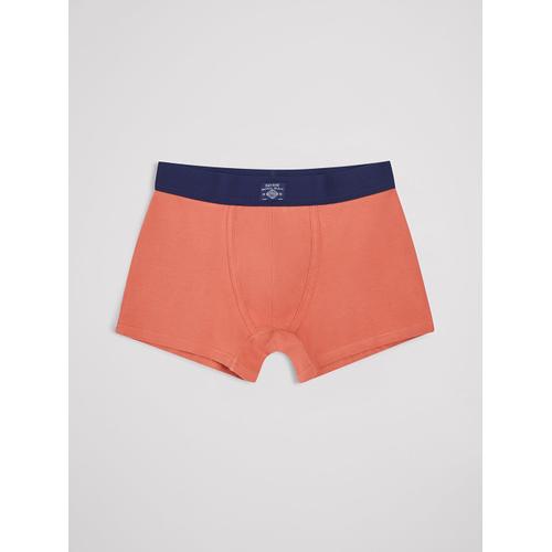 Boxer Shorty Uni En Coton - Orange Brule - S