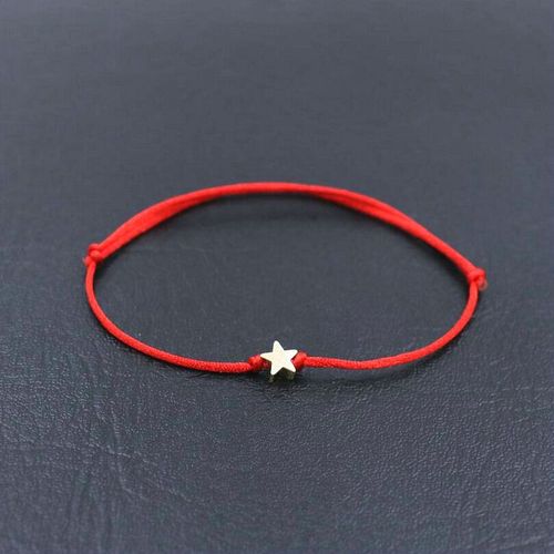 Bracelet  Breloques En Acier Inoxydable Pour Hommes Et Femmes, Fait  La Main, En Forme D'toile  Cinq Branches, Avec Corde Rouge Fine, Bijoux  Faire Soi Mme
