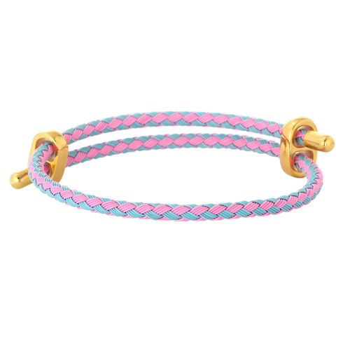 Bracelet  Breloques En Forme D'lphant Et D'toile Turc, Mauvais Il Bleu, En Forme De CUr, Style Boho, Tress, Equip D'un Fermoir Rglable En Acier Inoxydable, Pour Femme