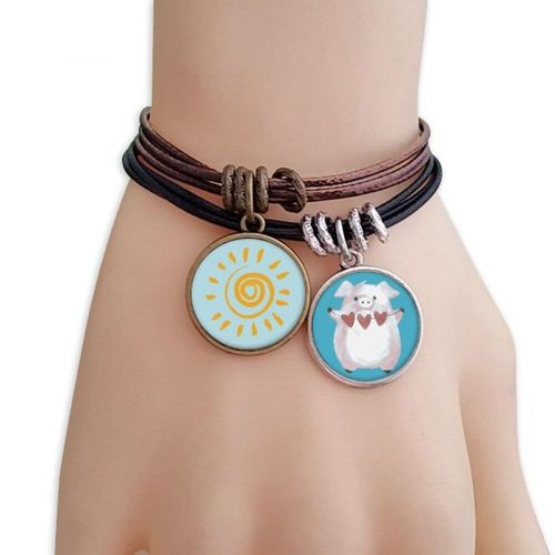 Bracelet  Main Jaune Soleil Soleil, Peinture  La Main, Corde, Cochon, CUr, Ensemble D'amour