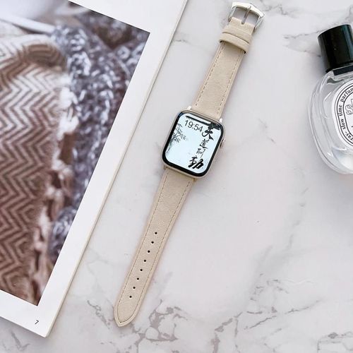 Bracelet Apple Watch 41 Mm En Cuir, Compatible Avec Apple Watch Se, Style Rtro Haut De Gamme, Automne Et Hiver, S87654, Cratif-Blanc ClairBracelet En Cuir Sud - 41 Mm