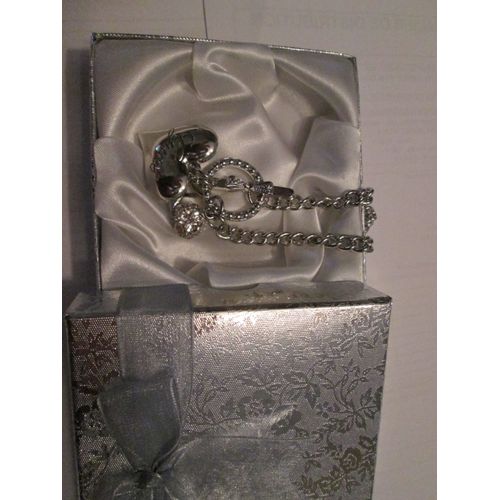 Bracelet Argent Guess Strass Coeur