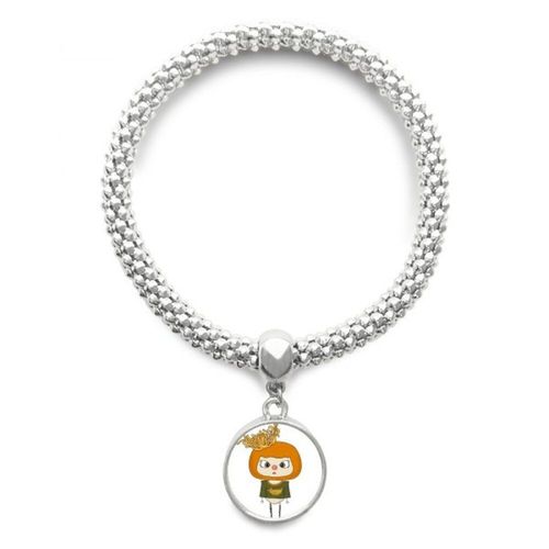 Bracelet Avec Pendentif En Forme De Chrysanthme, Feuille De Sable Jaune, Argent, Bijoux, Chane Rglable