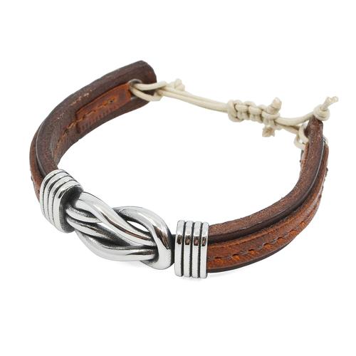 Bracelet Capri Seajure Corde Nautique Et Cuir Marron