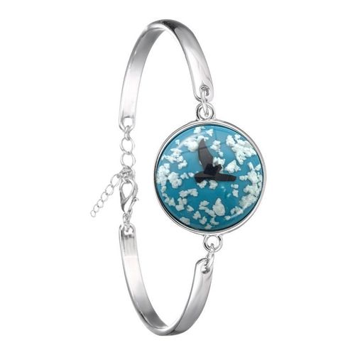 Bracelet Chane En Forme D'oiseau, En Forme De Boule Ronde Transparente, En Rsine Noctilucn, Pour Femmes, Hommes Et Enfants, Bijoux  La Mode