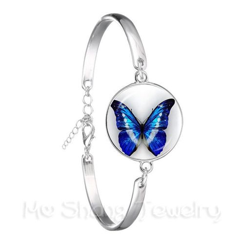 Bracelet Classique Motif Libellule, Image D'insecte, Cabochon En Verre, Dme, Chane  Breloques, Cadeau Pour Femmes Et Filles, 18mm