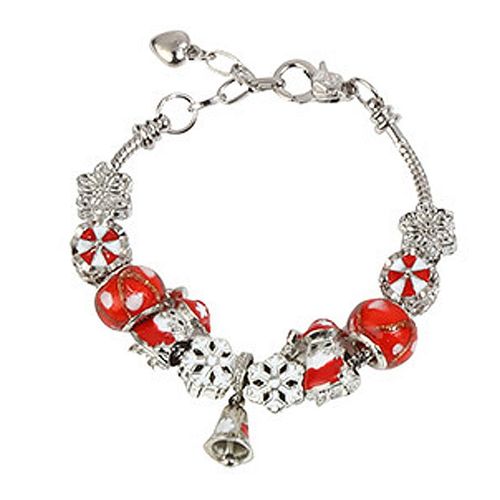 Bracelet Creatif De Style Noel En Alliage, Elegant, A Faire Soi-Meme, A La Mode, Pour Femmes Et Filles, Type 4
