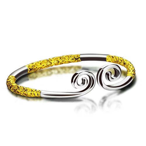 Bracelet De Couple Simple En Argent Sterling 100%, 7 Styles  La Mode, Bijoux En Argent Massif 925, Noir Et Or Pour Hommes Et Femmes, Cadeau