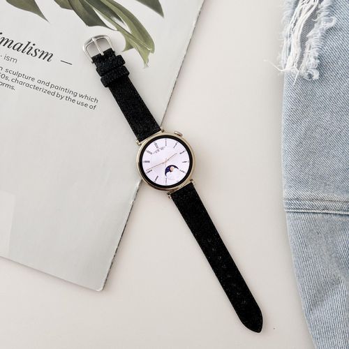 Bracelet De Montre En Toile Denim Pour Femme Huawei Watch Gt4 41 Mm, Compatible Avec Les Modles Gt3/Gt2/Gt3/Gt4 Pro-Bracelet Gt4 Denim - Denim Noir - Nouveau Gt4 - 18 Mm