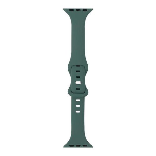 Bracelet De Sport Respirant En Silicone Uni De Couleur Unie, Adapt  L'apple Watch 3456ses7s8s9s10iwatch-Petite Taille Fine Style - Aiguille De Pin Verte - 38/40/41/(10e Gnration 42 Mm) Universel