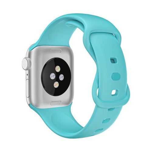 Bracelet De Sport Respirant En Silicone Uni De Couleur Unie, Adapt  L'apple Watch 3456ses7s8s9s10iwatch-(Vert Sarcelle - 38/40/41/(10e Gnration 42 Mm) Universel