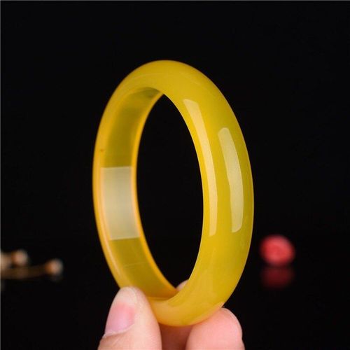 Bracelet En Calcdoine Jaune Naturel Sculpt  La Main, Large Bande, Bijoux Boutique De Mode, Bracelets De Beaut En Agate Jaune Pour Hommes Et Femmes