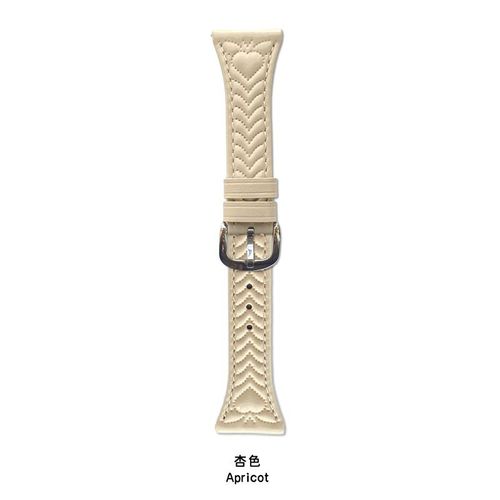 Bracelet En Cuir Gaufr En Forme De C?ur Pour Montre Huawei Gt5/4 Gt32 Advanced Watch432pro-Abricot - [Interface 22 Mm] Huawei Gt2/Mle (Cadran 46 Mm)