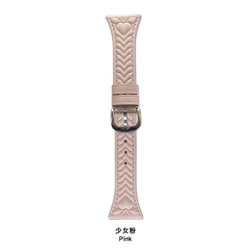 Bracelet En Cuir Gaufr En Forme De C?ur Pour Montre Huawei Gt5/4 Gt32 Advanced Watch432pro-Fille Rose - [Interface 18 Mm] Huawei Gt4/Femelle (Cadran 41 Mm)
