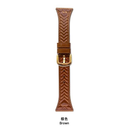 Bracelet En Cuir Gaufr En Forme De C?ur Pour Montre Huawei Gt5/4 Gt32 Advanced Watch432pro-Marron - [Interface 18 Mm] Huawei Gt4/Femelle (Cadran 41 Mm)