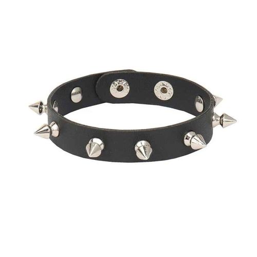 Bracelet En Cuir Pu Clout Pour Homme Et Femme,Punk,Gothique,Steampunk,Noir,Rivet  Pointes,Manchette,Unisexe,Annes 80