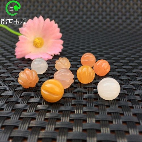 Bracelet En Jade Vert Naturel Sculpt  La Main, 6 Pices/Lot, Perles De Jade Vert En Forme De Lotus, Pour Bricolage, Cadeau