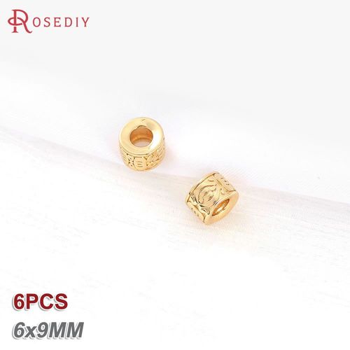 Bracelet En Laiton Dor 18 Carats Pour Femme, Motif Circulaire Rond, Perles  Grand Trou, Bijoux  Bricoler Soi-Mme, Accessoires De Bracelet Excutif