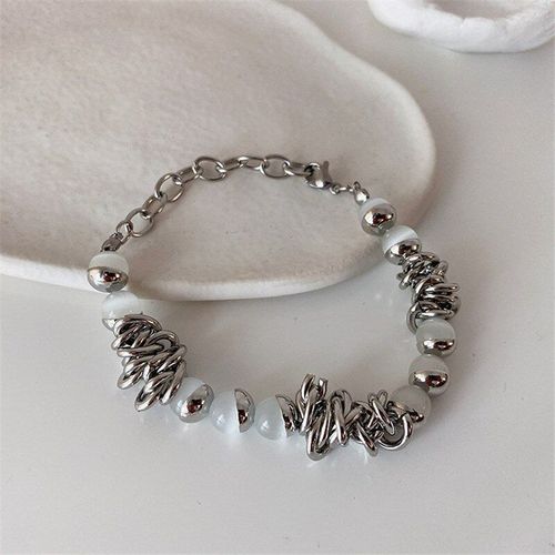 Bracelet En Mtal Avec NUd En Opale, Catnaire  Main, Temprament Sud-Coren, Bijoux lgants, Cadeaux D'anniversaire, Aretes, Esthtique