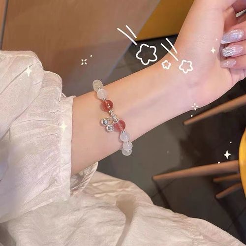 Bracelet En Perles Corennes Pour Femmes, Bijoux En Cristal Doux, Yeux De Chat, Bracelet Perl, Cloches De Document En Argent, Breloque En Ullastique, Navire Chia, Mode